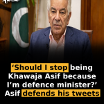 ‘Should I stop being Khawaja Asif because I’m defence minister?’ Asif defends his tweets