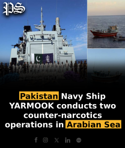 Pakistan Navy Ship YARMOOK conducts two counter-narcotics operations in Arabian Sea