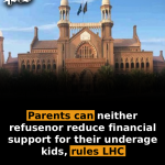 Parents can neither refuse nor reduce financial support for their underage kids, rules LHC