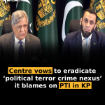 Centre vows to eradicate ‘political terror crime nexus’ it blames on PTI in KP