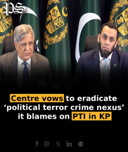 Centre vows to eradicate ‘political terror crime nexus’ it blames on PTI in KP