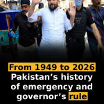 From 1949 to 2026: Pakistan’s history of emergency and governor’s rule