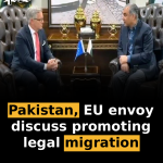 Pakistan, EU envoy discuss promoting legal migration