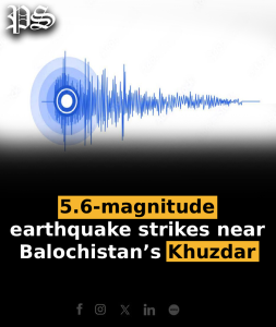 5.6-magnitude earthquake strikes near Balochistan’s Khuzdar