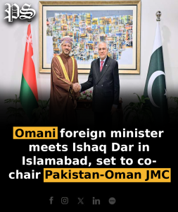 Omani foreign minister meets Ishaq Dar in Islamabad, set to co-chair Pakistan-Oman JMC