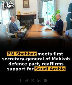 PM Shehbaz meets first secretary-general of Makkah defence pact, reaffirms support for Saudi Arabia
