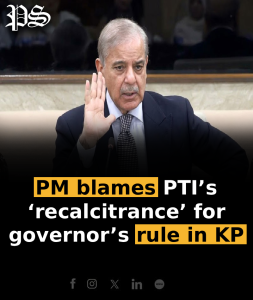 PM blames PTI’s ‘recalcitrance’ for governor’s rule in KP