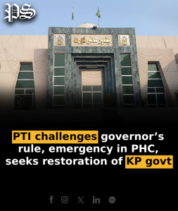 PTI challenges governor’s rule, emergency in PHC, seeks restoration of KP govt