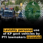 Lavishly personal use of KP govt vehicles by PTI lawmakers revealed