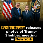 White House releases photos of Trump-Shehbaz meeting in New York