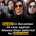 Verdict in November 26 case against Aleema Khan deferred for third time