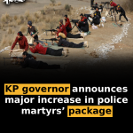 KP governor announces major increase in police martyrs’ package