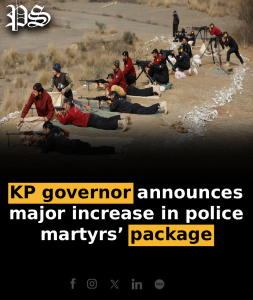 KP governor announces major increase in police martyrs’ package