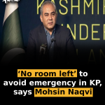 ‘No room left’ to avoid emergency in KP, says Mohsin Naqvi