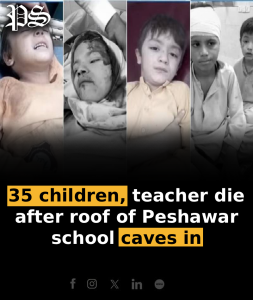 35 children, teacher die after roof of Peshawar school caves in