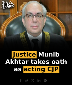 Justice Munib Akhtar takes oath as acting CJP